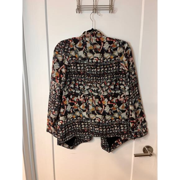Cartonnier Anthropologie Ardsley Abstract Floral Blazer Jacket Size Small - Picture 4 of 10